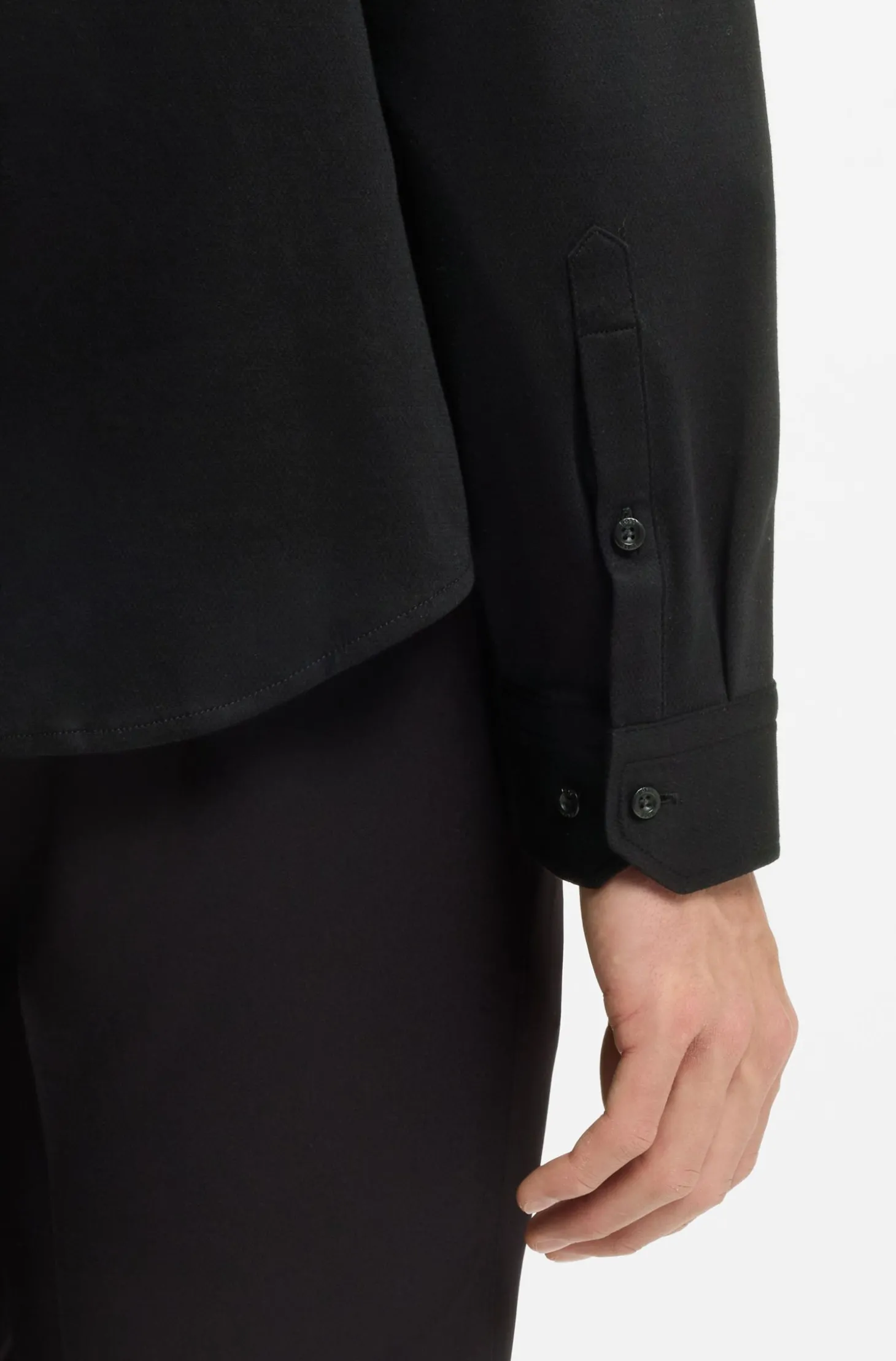 Knitterfreies Hemd aus Baumwoll-Jersey mit natürlichem Stretch