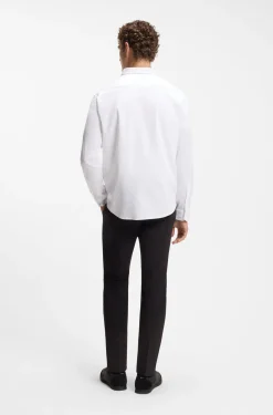 Knitterfreies Hemd aus Baumwoll-Jersey mit natürlichem Stretch