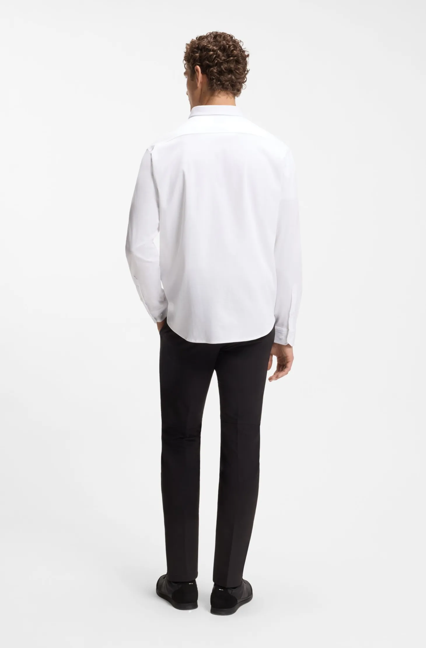 Knitterfreies Hemd aus Baumwoll-Jersey mit natürlichem Stretch
