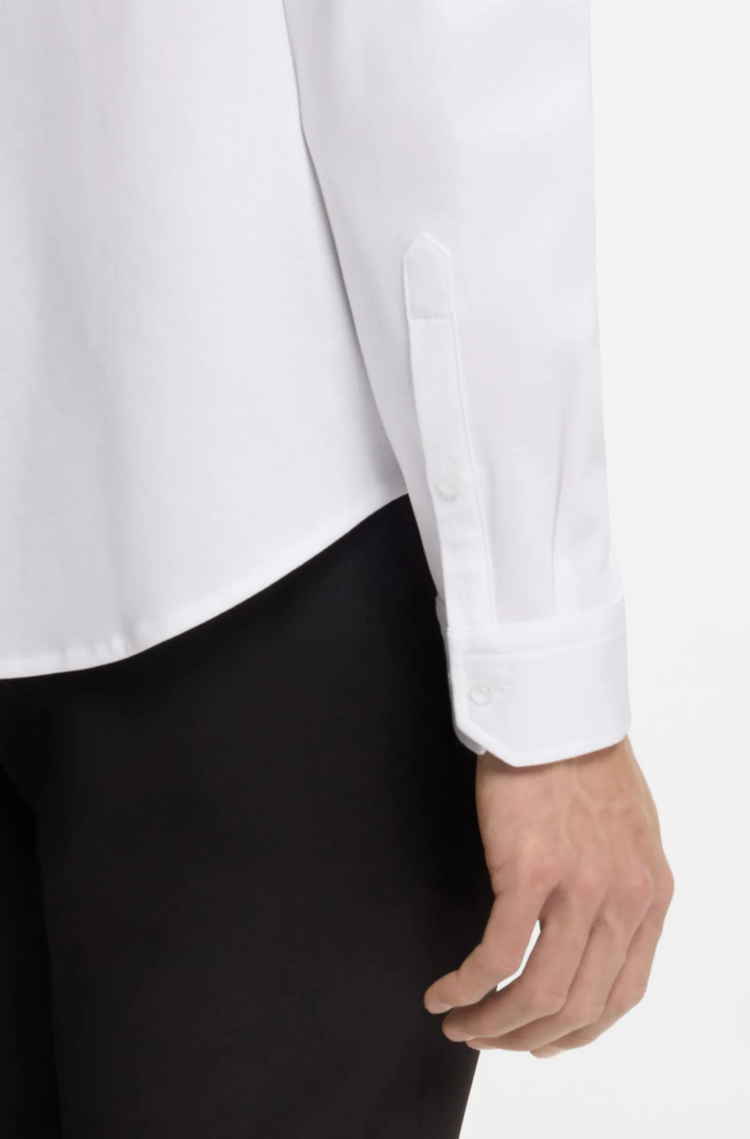 Knitterfreies Hemd aus Baumwoll-Jersey mit natürlichem Stretch