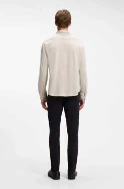 Knitterfreies Hemd aus Baumwoll-Jersey mit natürlichem Stretch