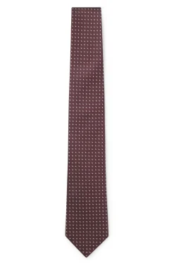 Krawatte aus Seiden-Jacquard mit feinem Muster
