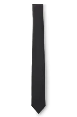 Krawatte aus Seiden-Mix mit unifarbener Webstruktur