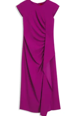 Kreppkleid mit drapiertem Detail