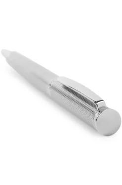 Kugelschreiber mit Chrom-Beschichtung und Rauten-Gravur