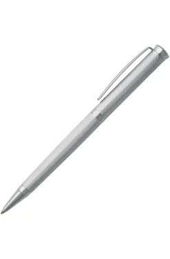 Kugelschreiber mit Chrom-Beschichtung und Rauten-Gravur