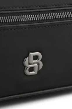 Kulturbeutel aus strukturiertem Twill mit Logo