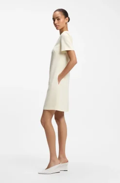 Kurzarm-Kleid aus japanischem Krepp