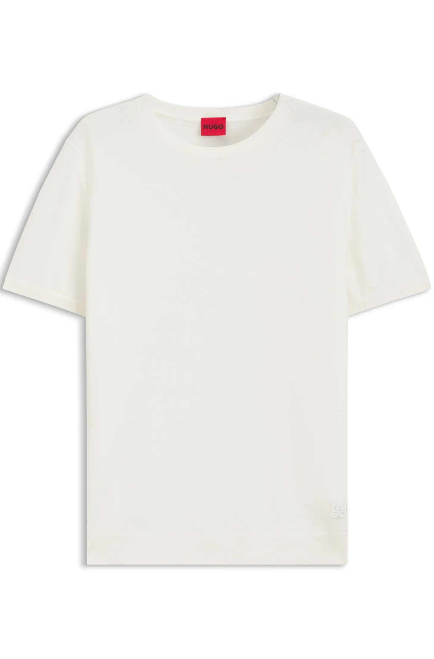 Kurzarm-Pullover aus Woll-Mix mit Stack-Logo-Stickerei