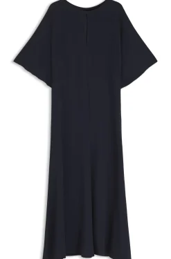 Langes Business-Kleid aus Stretch-Krepp