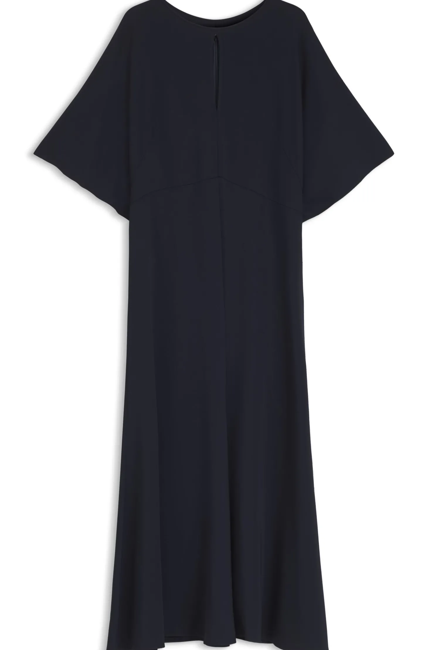 Langes Business-Kleid aus Stretch-Krepp
