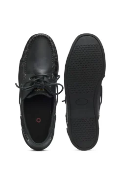 Leder-Bootsschuhe mit Schnürdetail