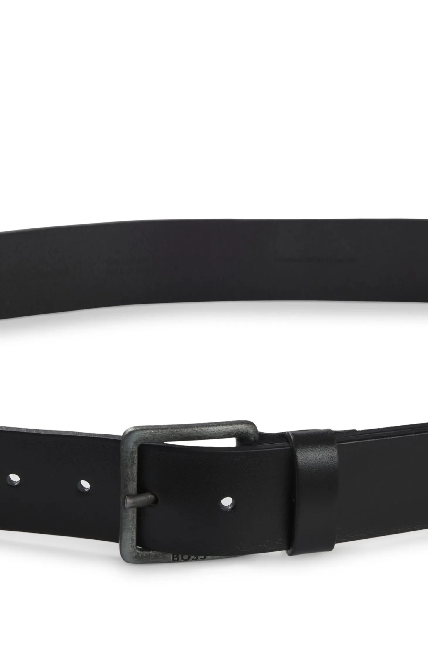 Ledergürtel mit Logo-Schließe