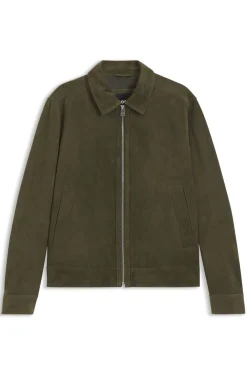 Lederjacke aus Veloursleder mit Reißverschluss