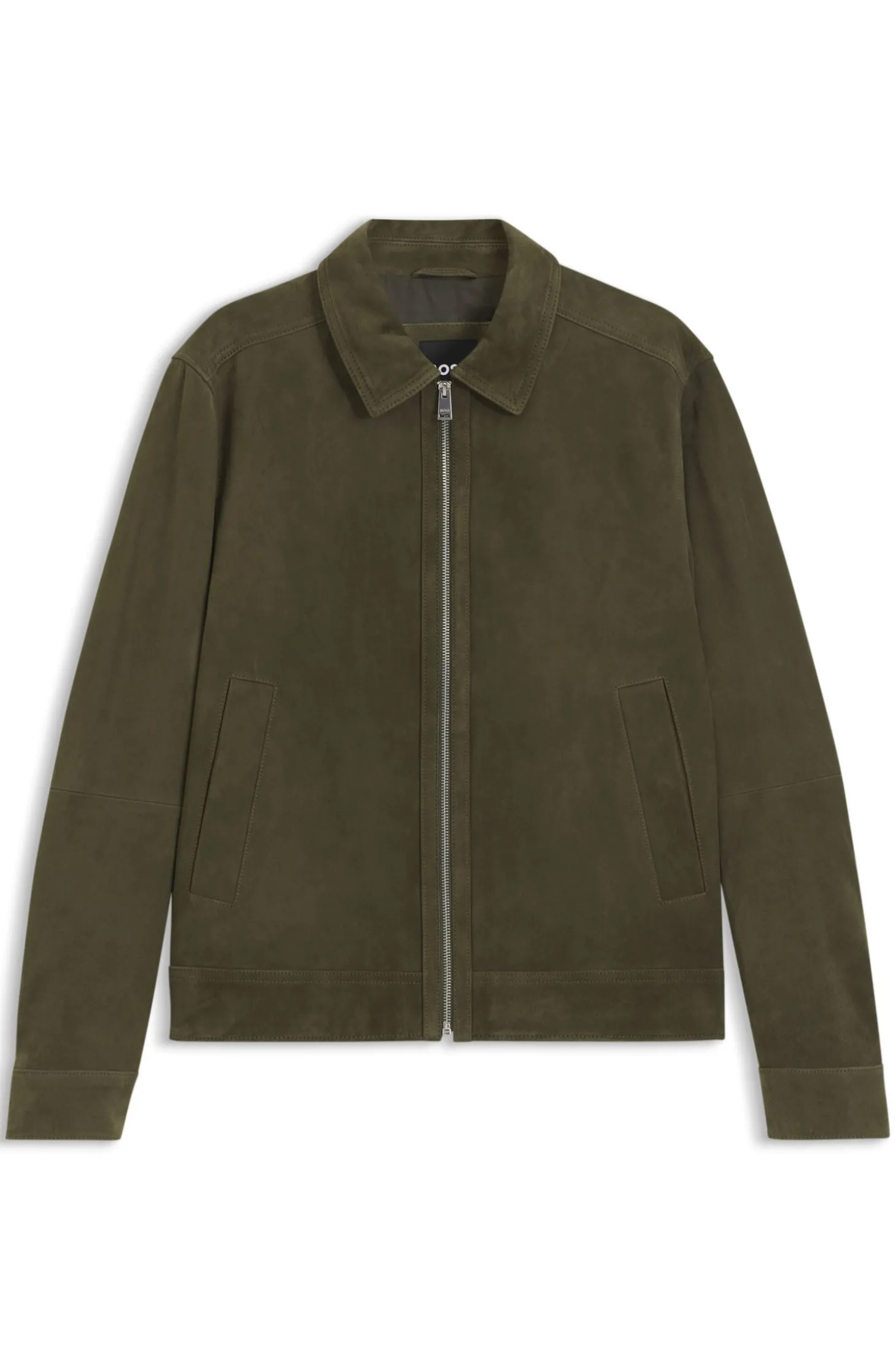 Lederjacke aus Veloursleder mit Reißverschluss