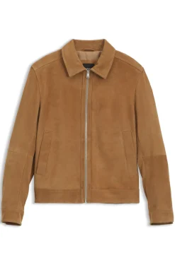 Lederjacke aus Veloursleder mit Reißverschluss