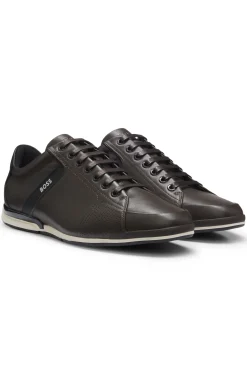 Ledersneakers mit geruchsneutralisierendem Innenfutter