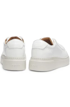 Ledersneakers mit integriertem Keilabsatz