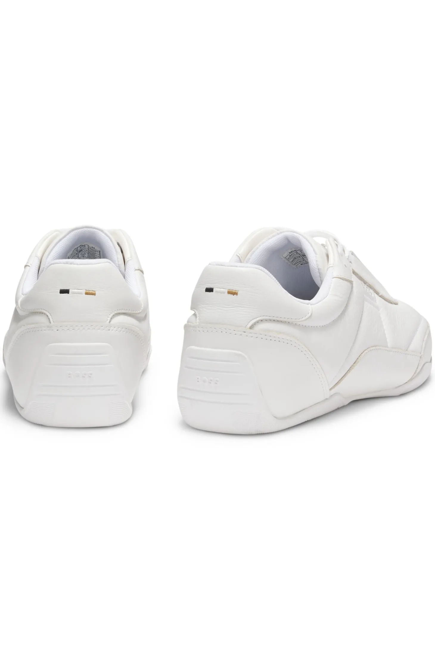 Ledersneakers mit Logo-Detail