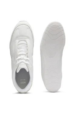 Ledersneakers mit Logo-Detail
