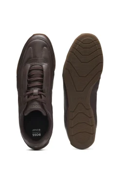 Ledersneakers mit Logo-Detail