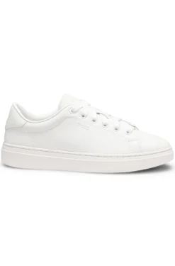 Ledersneakers mit Logo-Prägung