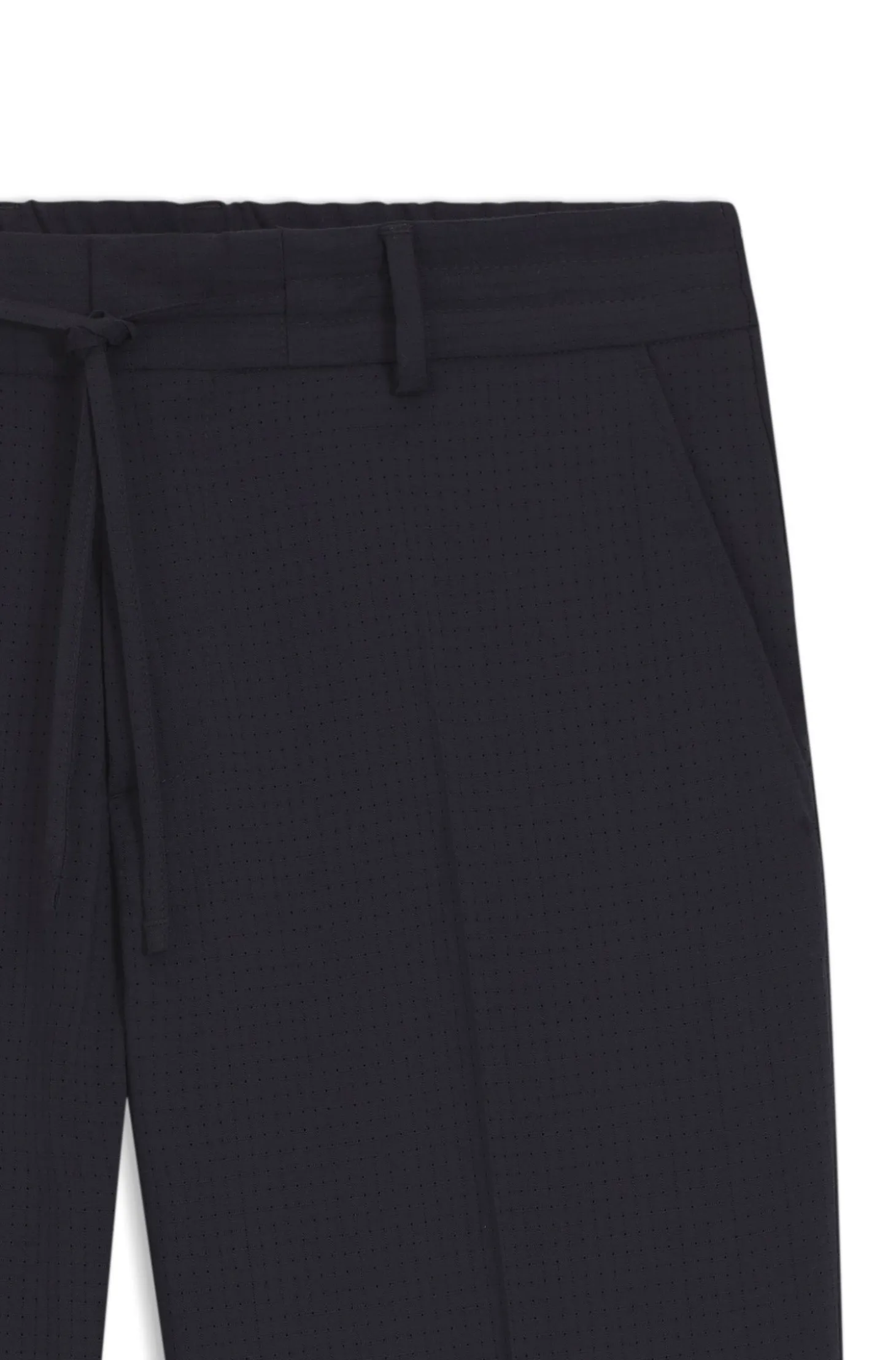 Leicht verstaubare Slim-Fit Hose aus waschmaschinenfestem Woll-Mix