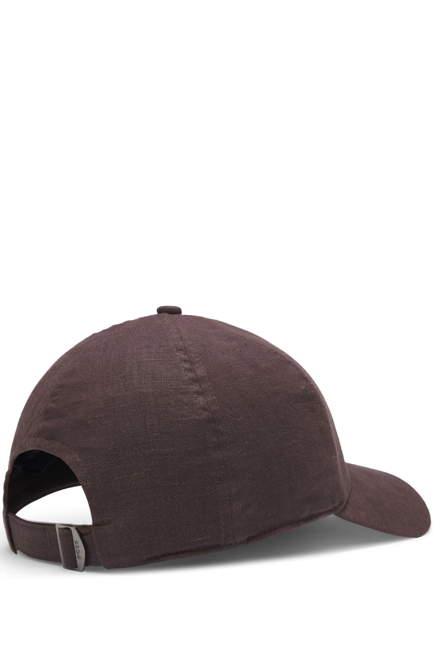 Leinen-Cap mit Logo-Stickerei