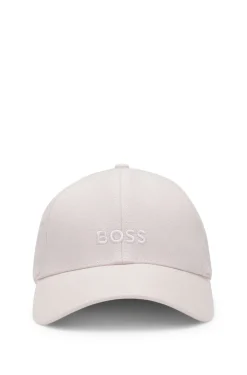 Leinen-Cap mit Logo-Stickerei
