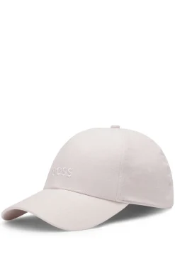 Leinen-Cap mit Logo-Stickerei