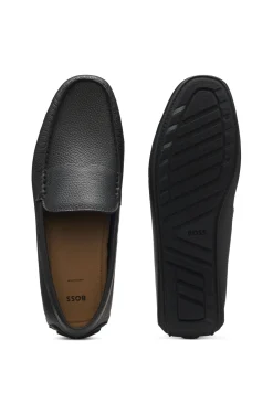Loafer aus gewalktem Leder mit Profilsohle
