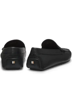 Loafer aus gewalktem Leder mit Profilsohle