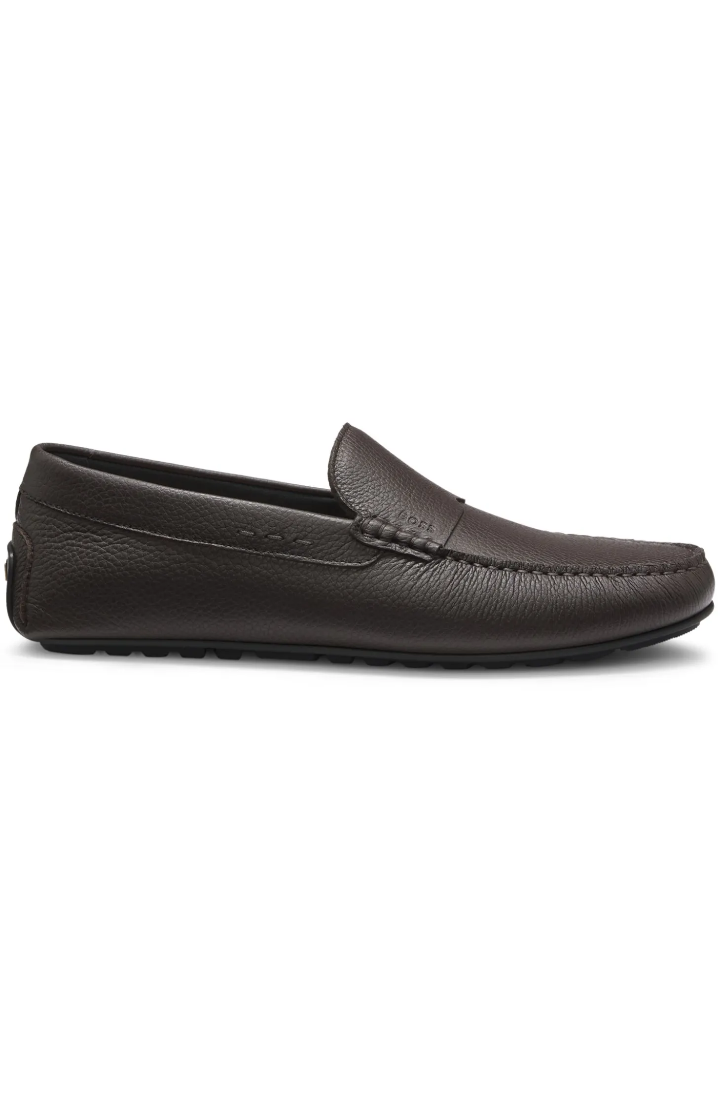 Loafer aus gewalktem Leder mit Profilsohle