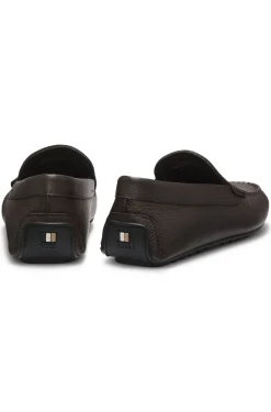Loafer aus gewalktem Leder mit Profilsohle