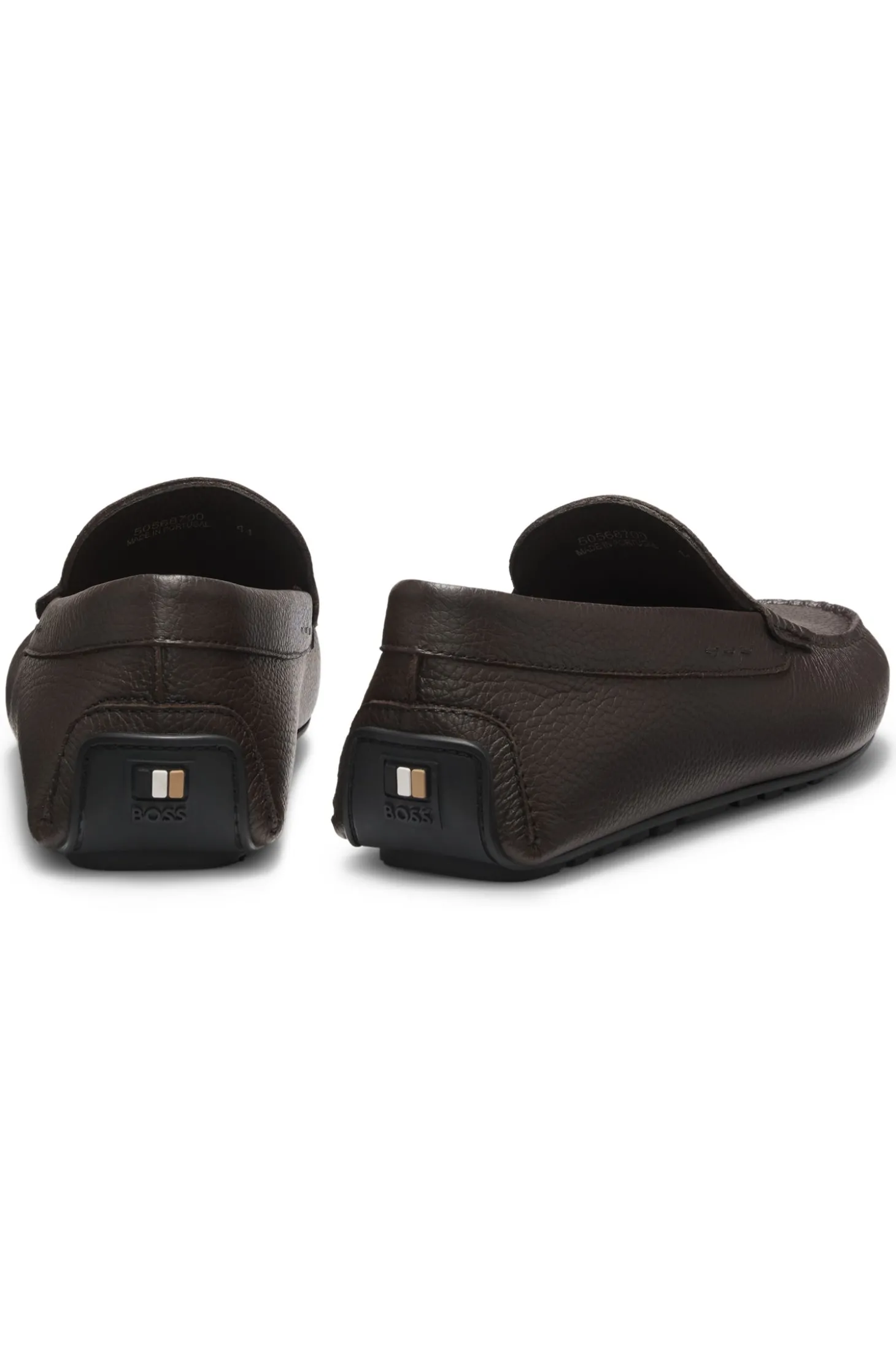 Loafer aus gewalktem Leder mit Profilsohle