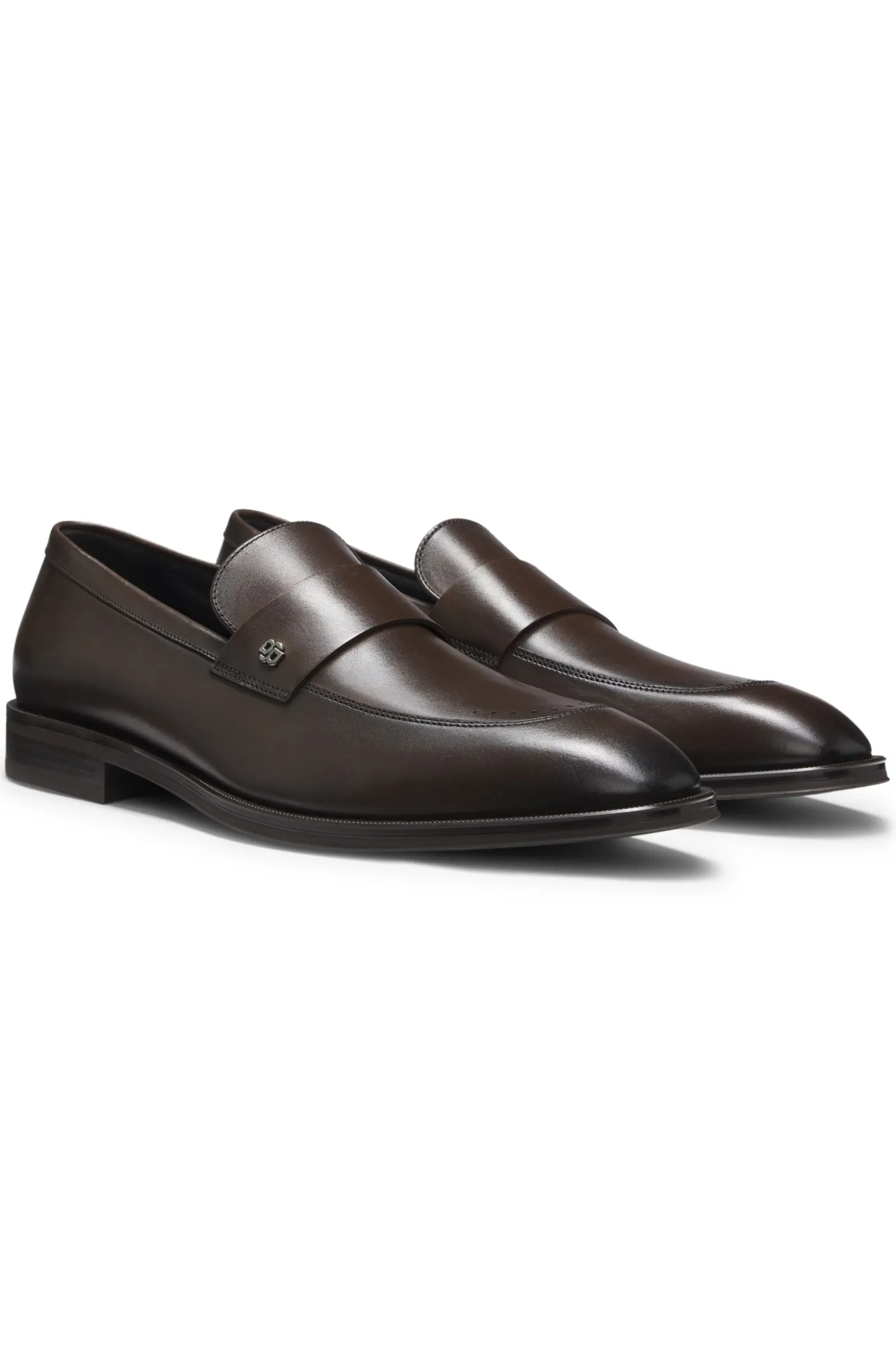 Loafer aus Leder mit Double-B-Monogramm