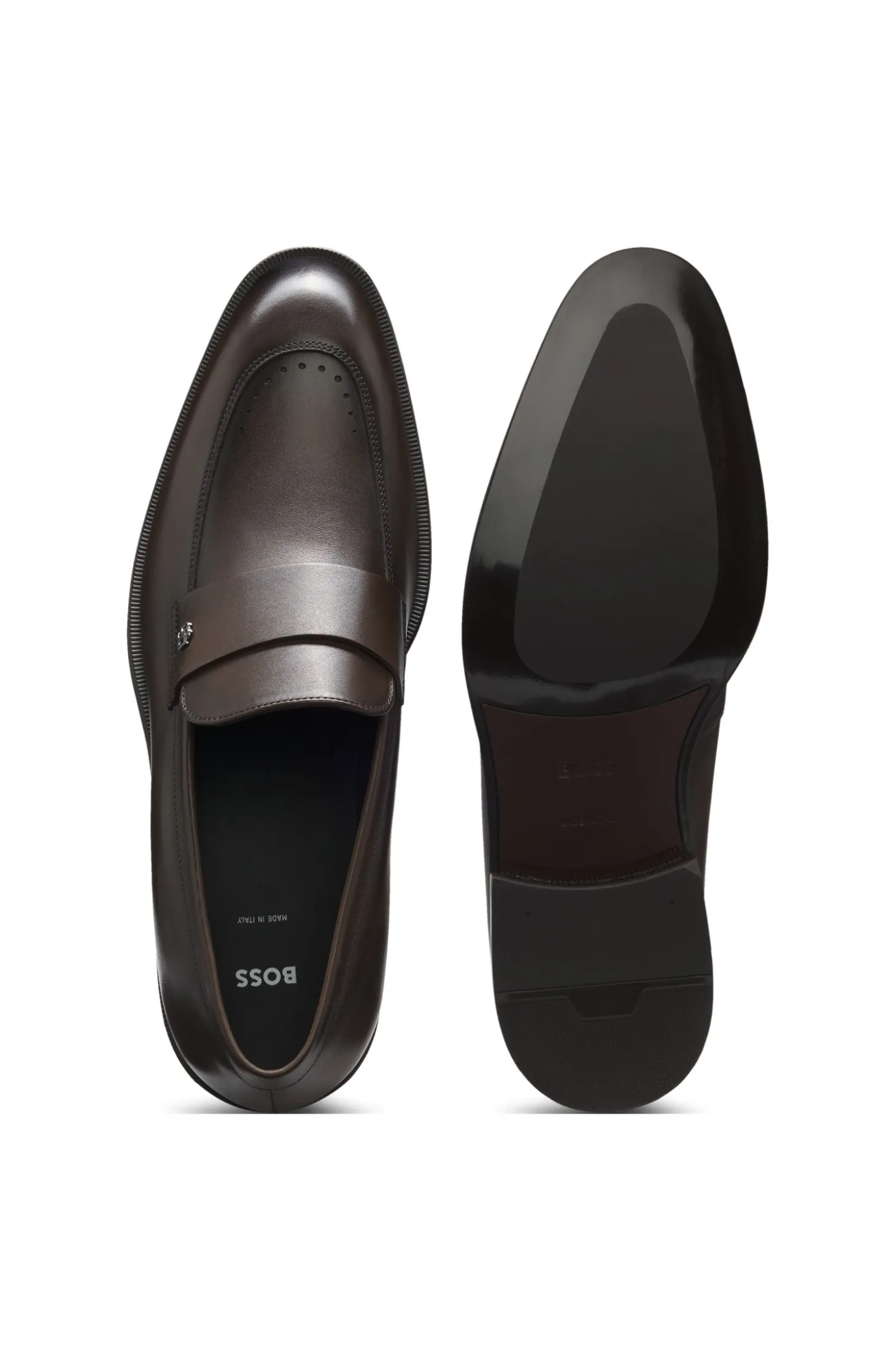 Loafer aus Leder mit Double-B-Monogramm