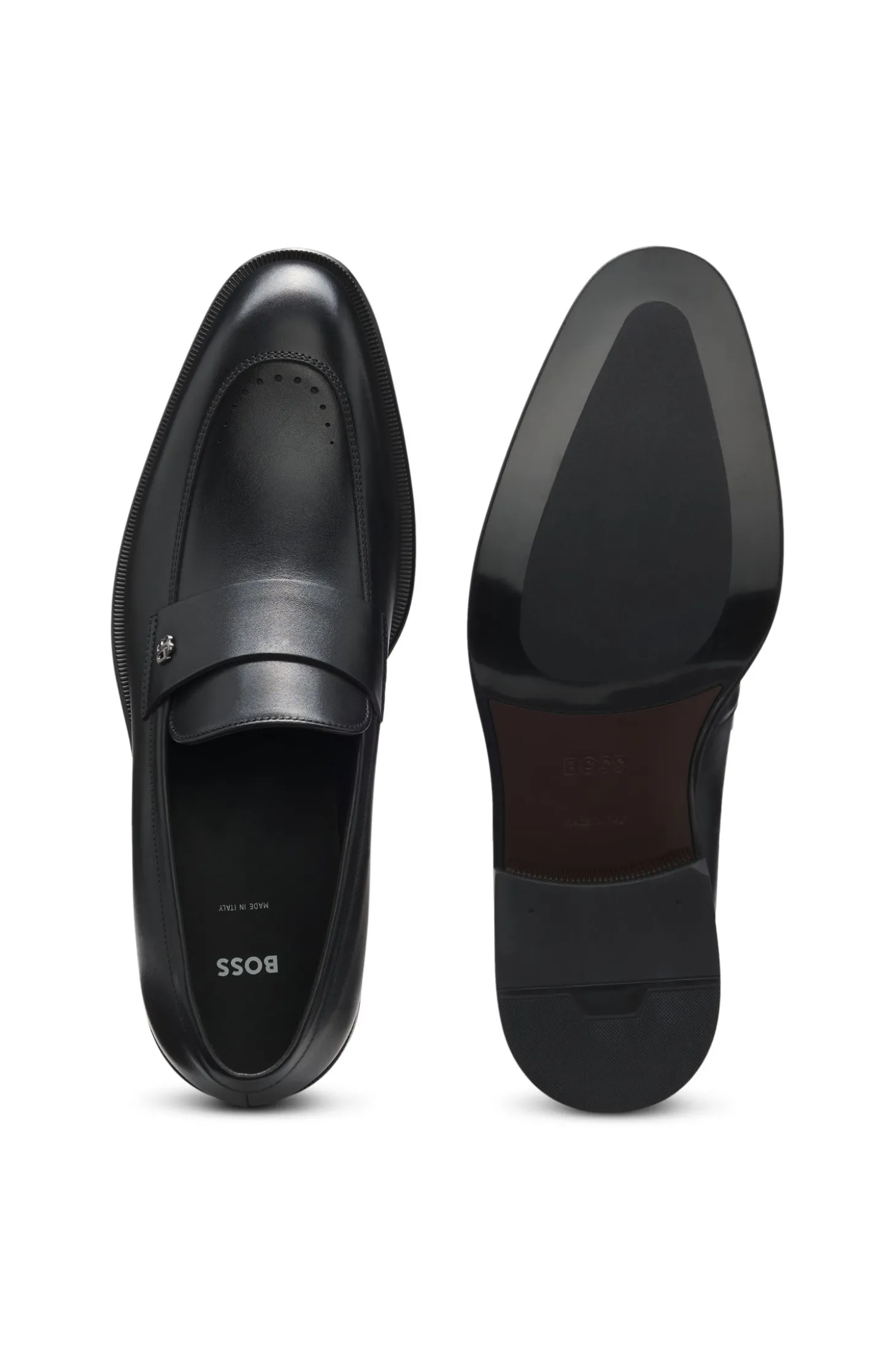 Loafer aus Leder mit Double-B-Monogramm