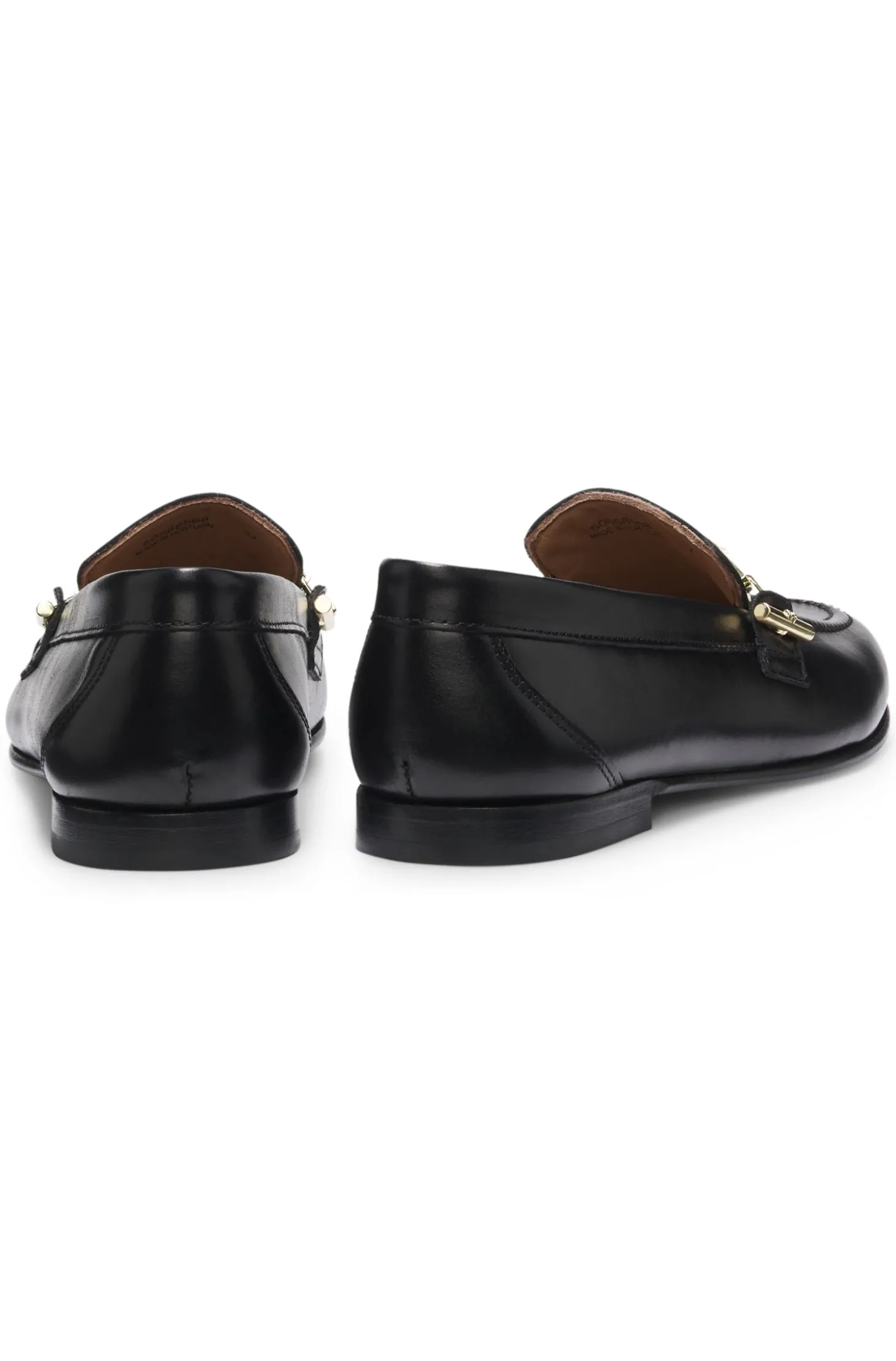Loafer aus Leder mit Ketten- und Logo-Detail
