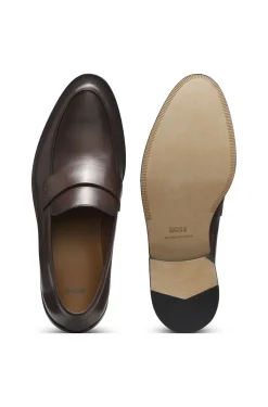 Loafer aus Leder mit Pennyloafer-Bündchen