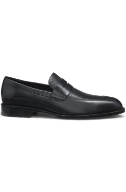 Loafer aus Leder mit Pennyloafer-Bündchen