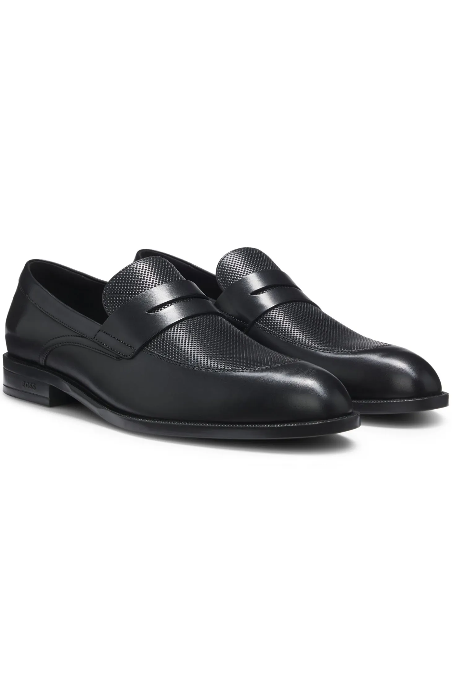 Loafer aus Leder mit Pennyloafer-Bündchen
