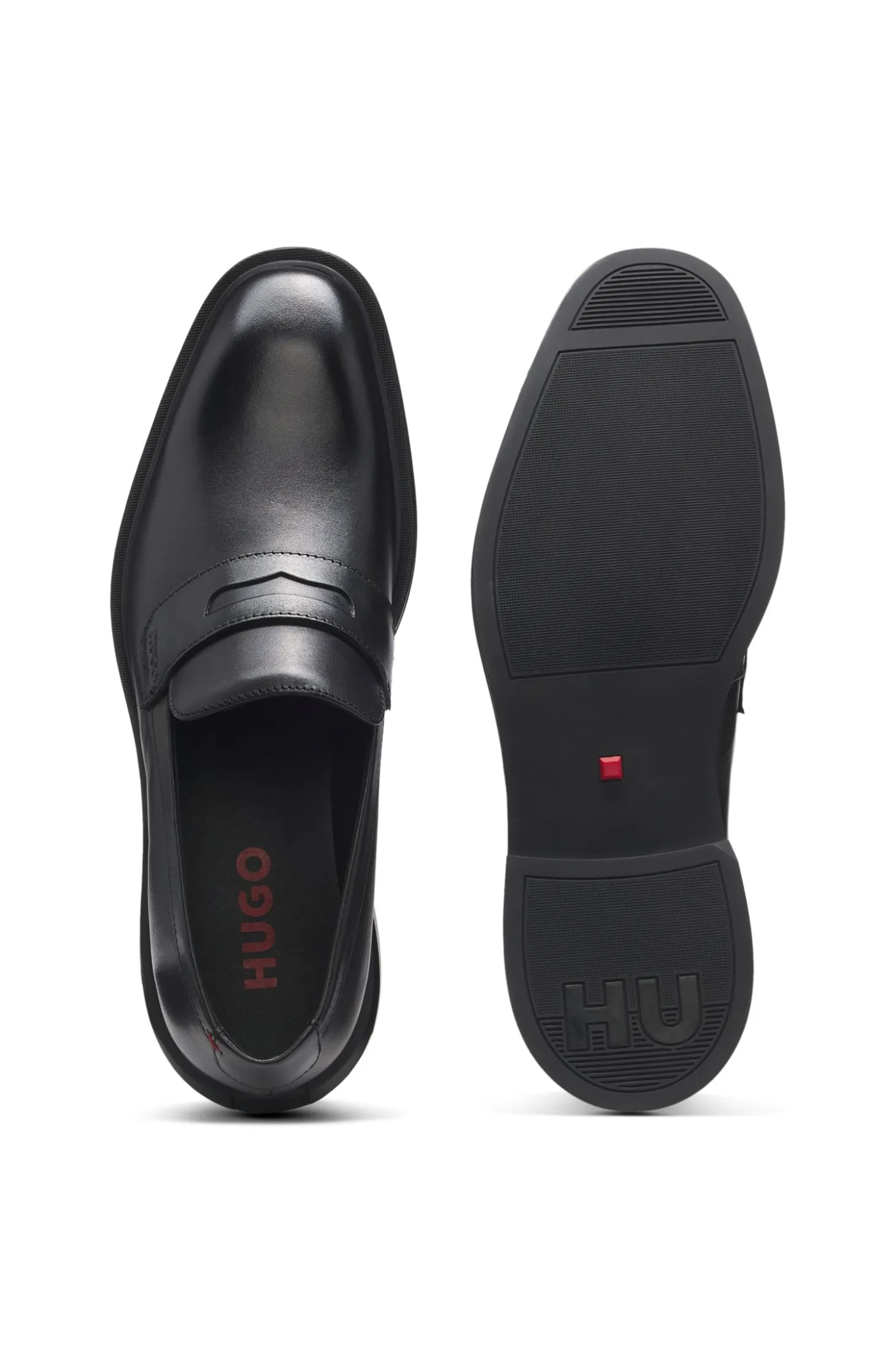 Loafer aus Leder mit Pennyloafer-Besatz