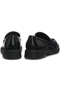 Loafer aus Leder mit Pennyloafer-Besatz und Stacked-Logo