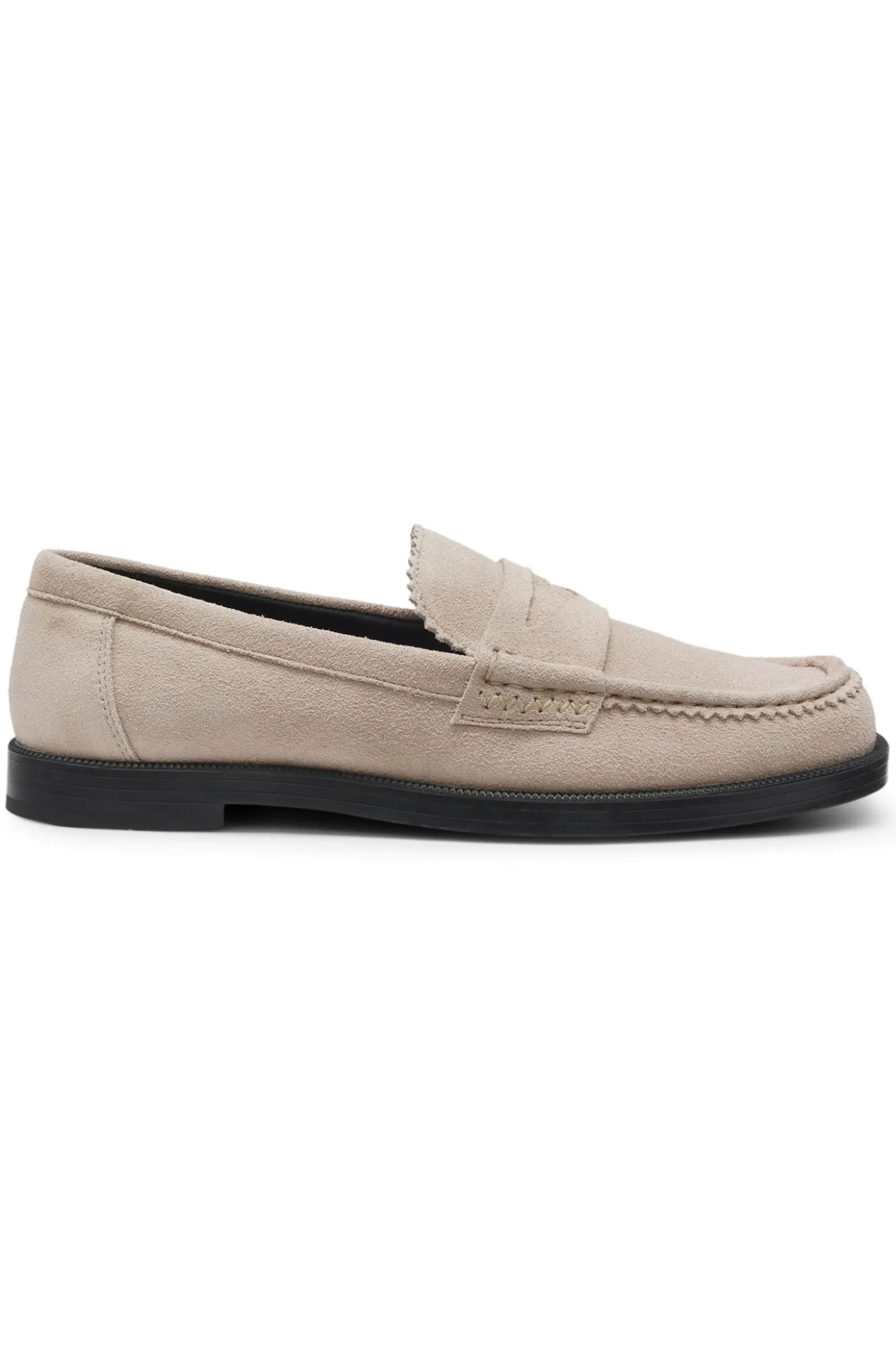 Loafer aus Veloursleder mit Logo am Pennyloafer-Besatz