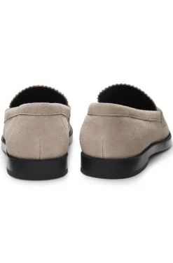 Loafer aus Veloursleder mit Logo am Pennyloafer-Besatz