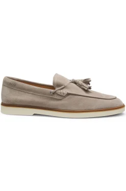 Loafer aus Veloursleder mit Quasten