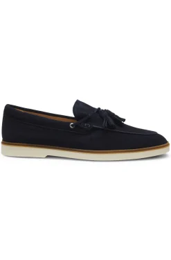 Loafer aus Veloursleder mit Quasten