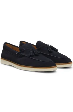 Loafer aus Veloursleder mit Quasten