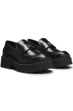 Loafers aus Kunstleder mit Stack-Logo